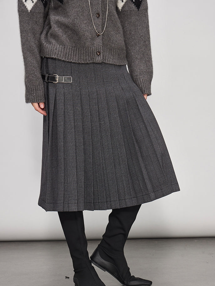 Short Or Long Pleated Skirt_BDHL7938