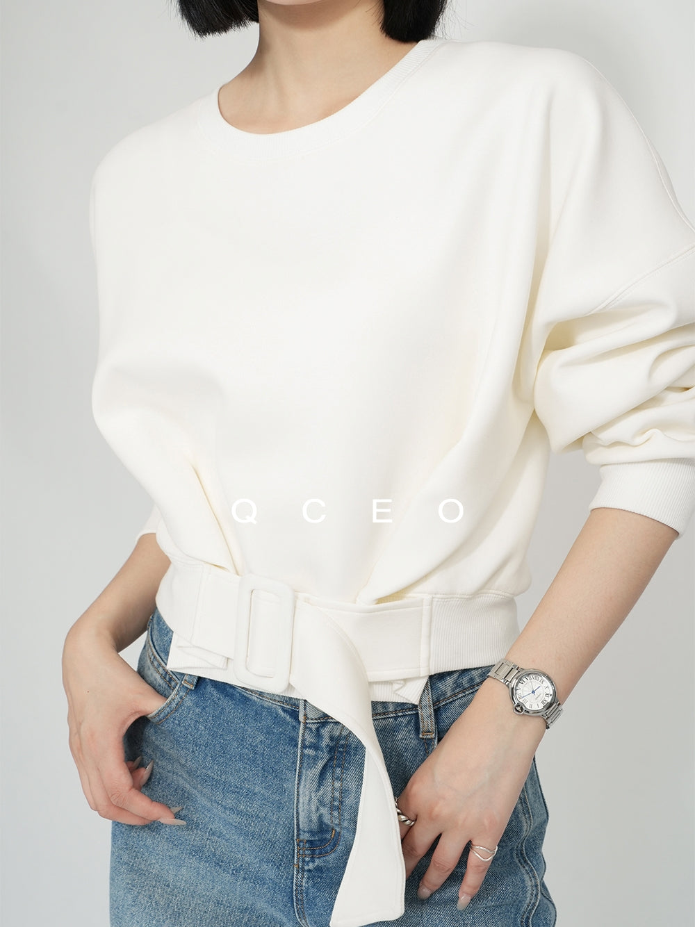 Loose-Fitting Waist Belt Knit_BDHL7149
