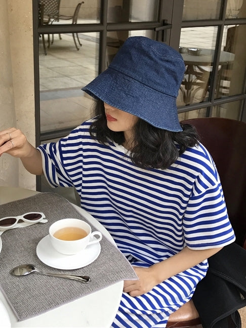 Backless Striped Sleeveless Dress_BDHL7548