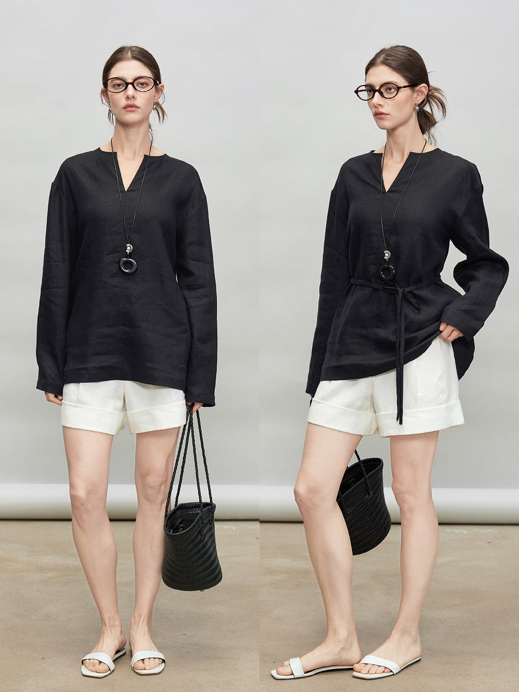 V-Neck Tops Or Drawstring Pants_BDHL7280