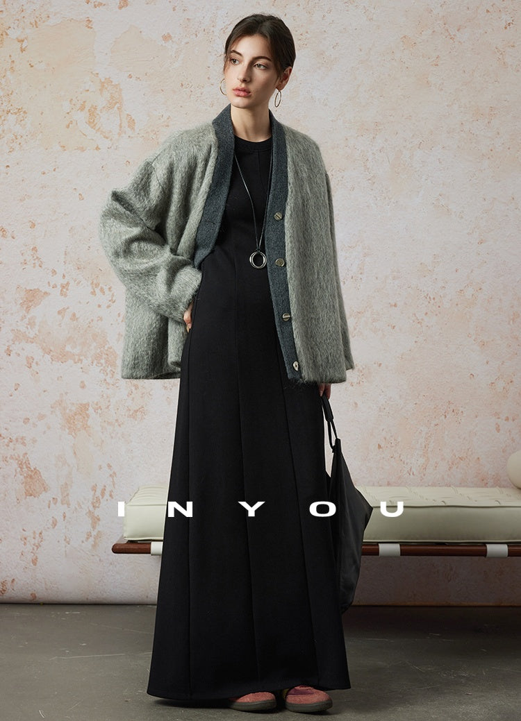 Tucked Slim Long Dress_BDHL6667