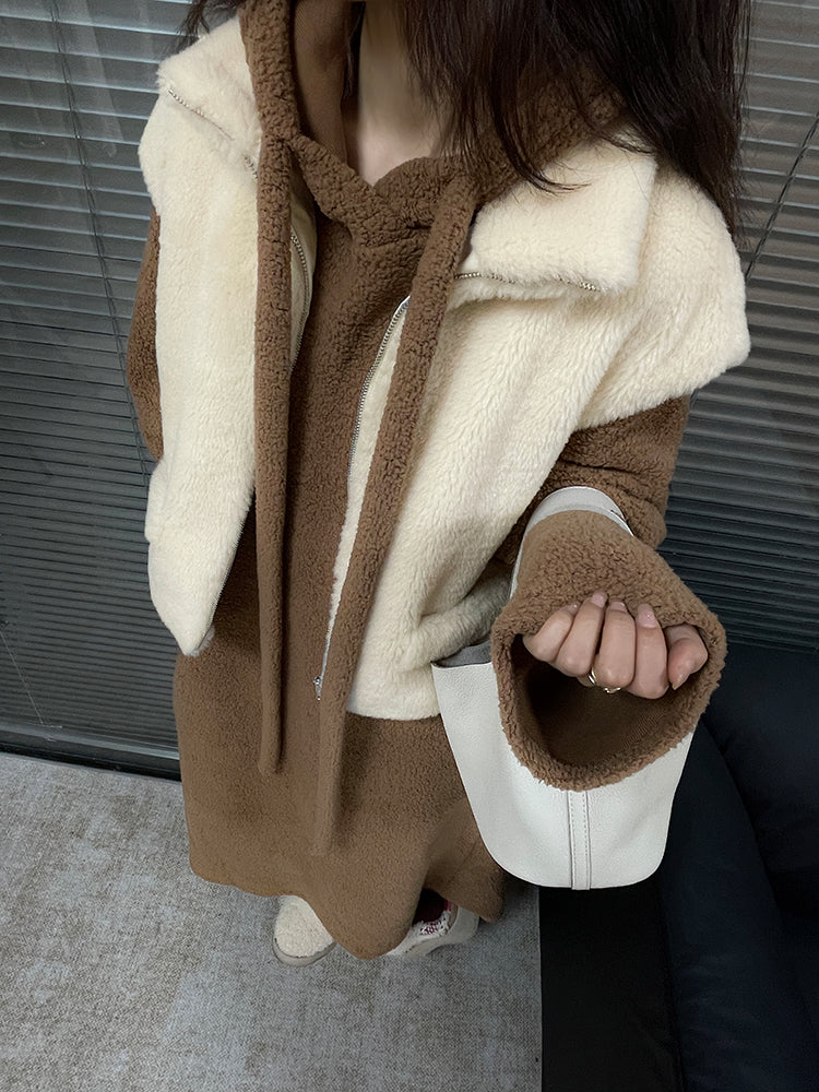 Fur Stand Collar Vest_BDHL6933