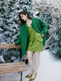 Green Tweed Jacket Or Skirt_BDHL6842