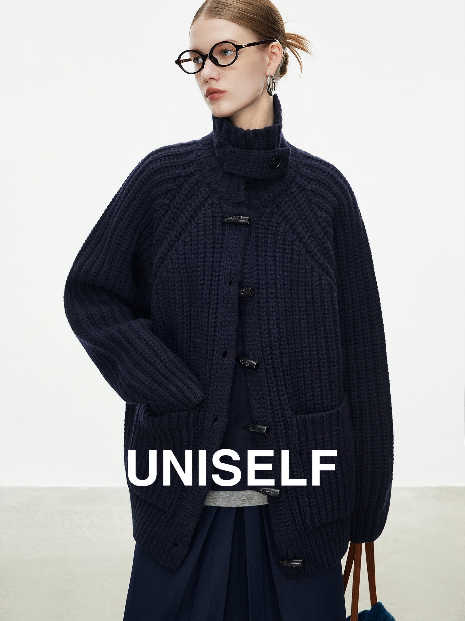 Horn Button Knit Coat_BDHL7978