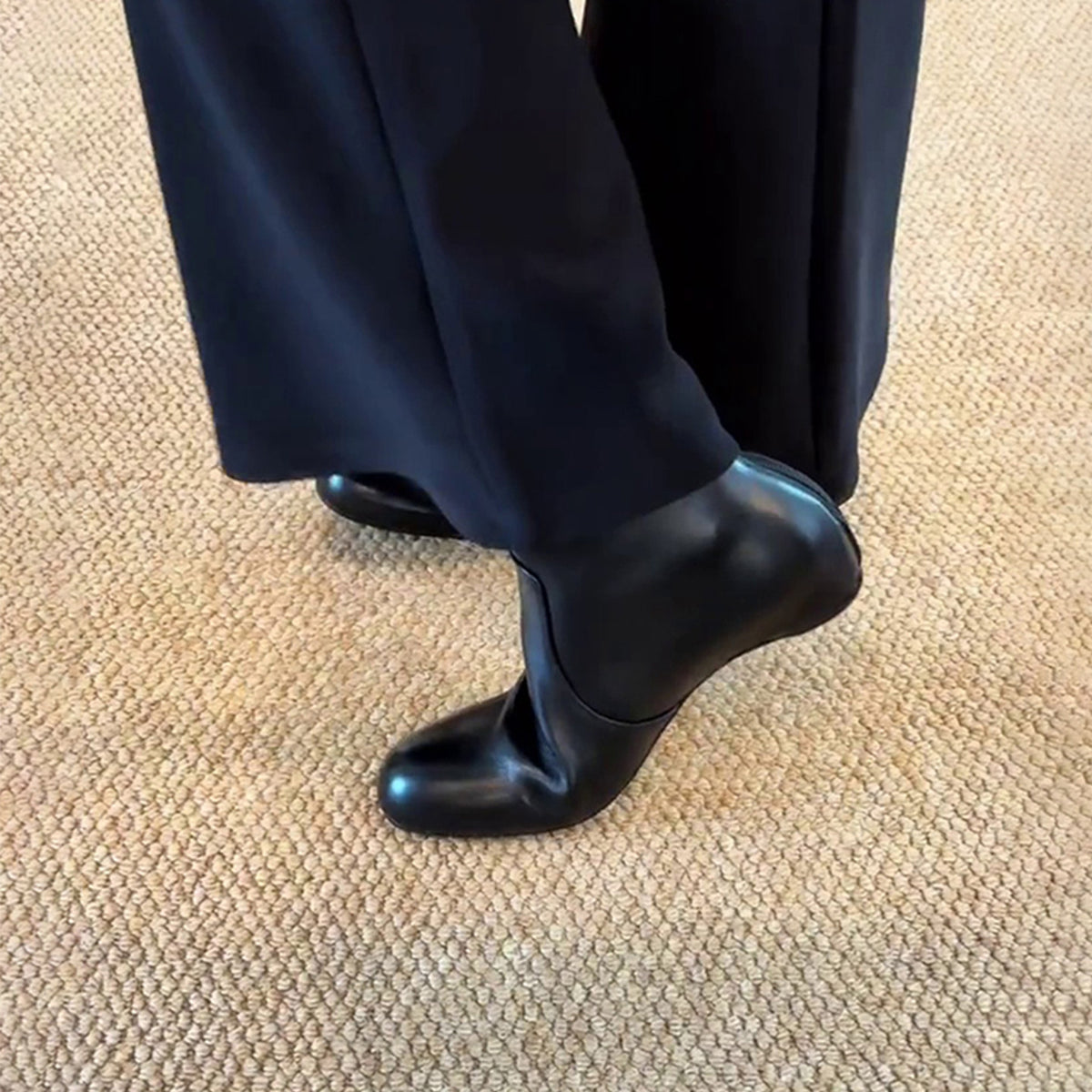 粗跟真皮短靴_BDHL8488