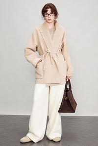 Bathrobe Short Large Lapel Coat_BDHL6684