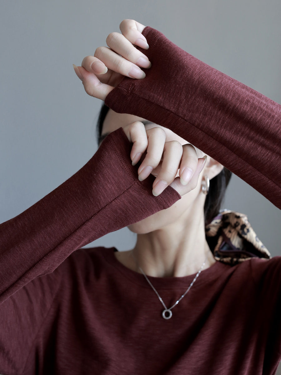 Relaxed-Fit Round Neck Tops_BDHL7765