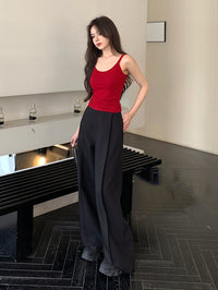 Loose Slim Floor-Length Pants_BDHL6994