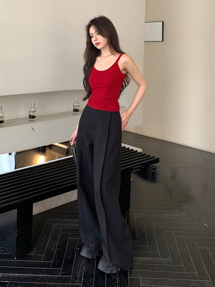 Loose Slim Floor-Length Pants_BDHL6994