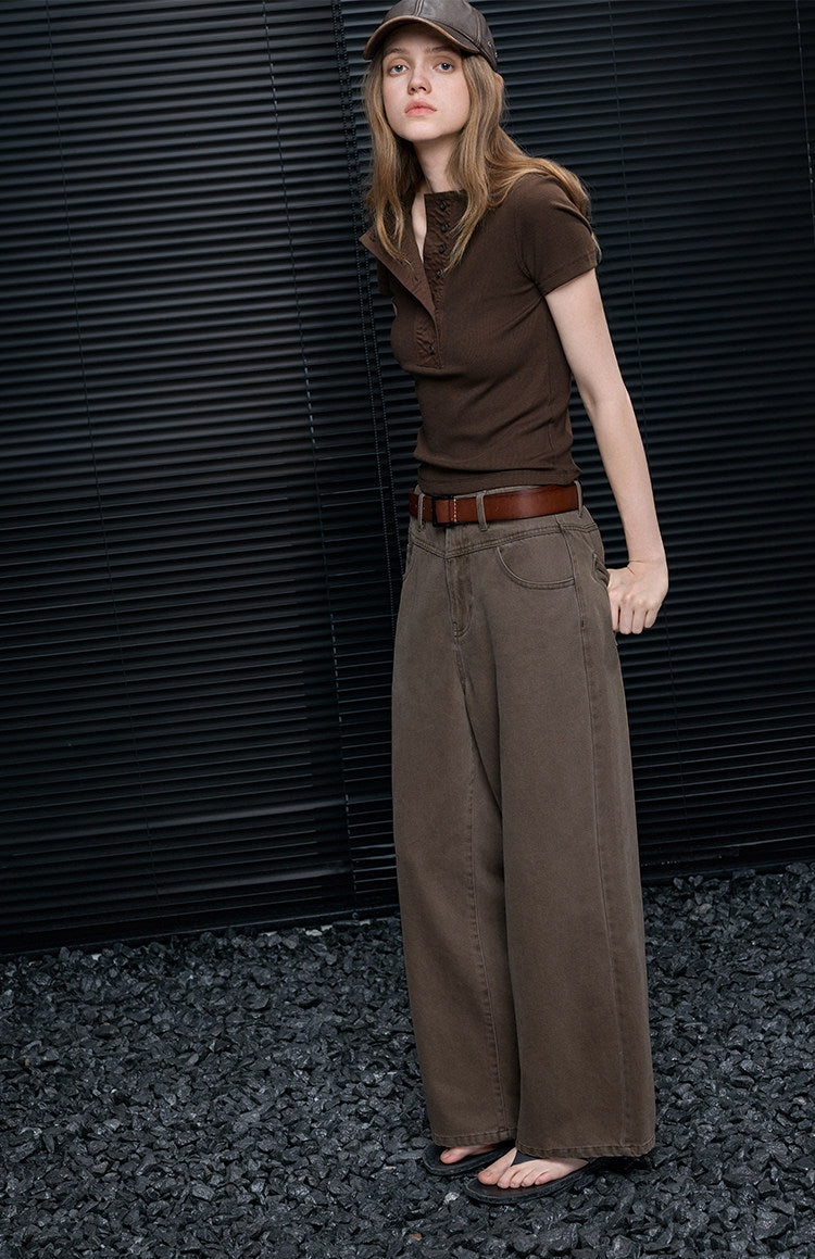 Round-Neck Short-Sleeved T-Shirt_BDHL8176