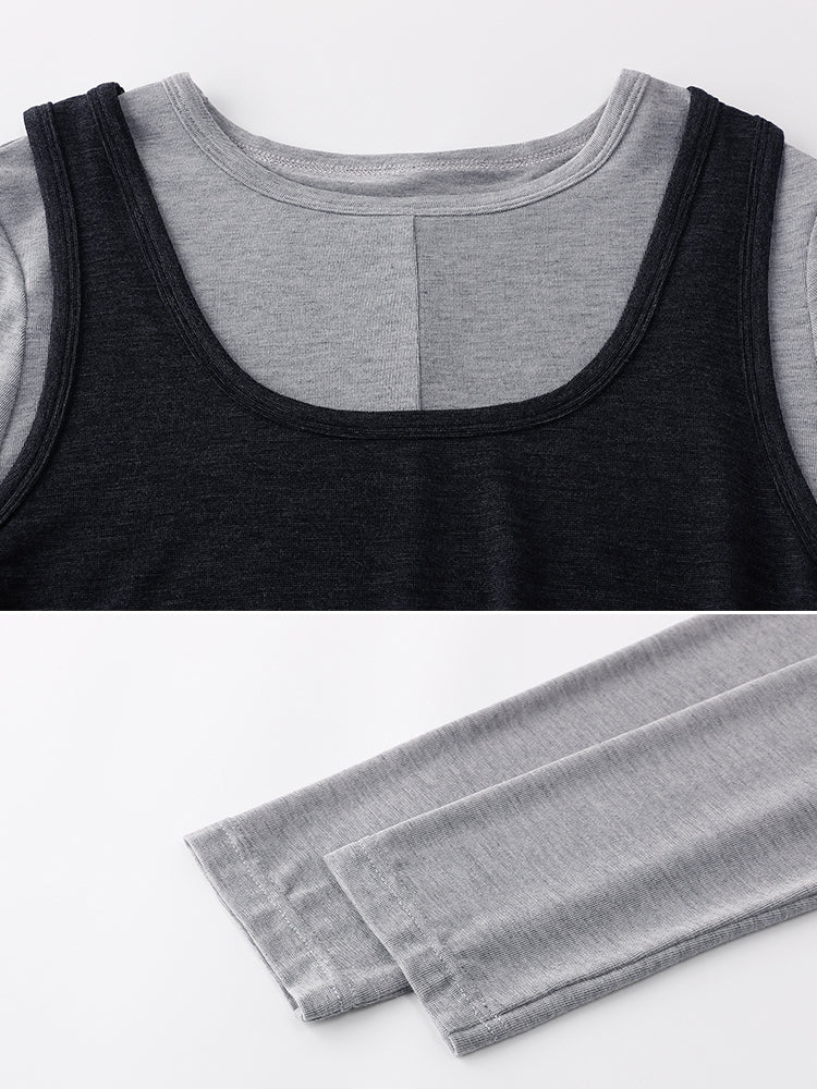 Round-Neck Vest Or Long-Sleeved T-Shirt_BDHL7778