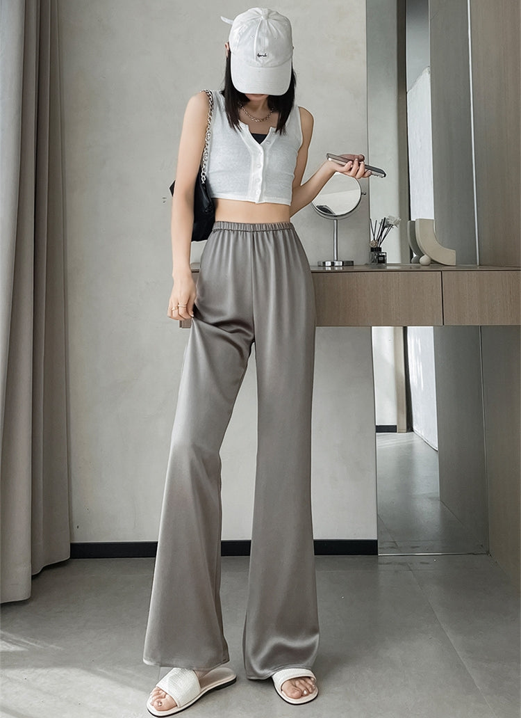 Flared Shiny Horseshoe Pants_BDHL7222