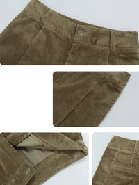 Corduroy A-Line Mid-Length Shorts_BDHL6769