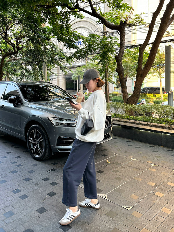 Drawstring Sweatpants Cropped Pants_BDHL8010