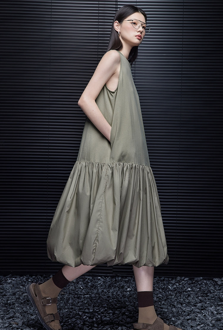 Hem Bud Sleeveless Dress_BDHL7505