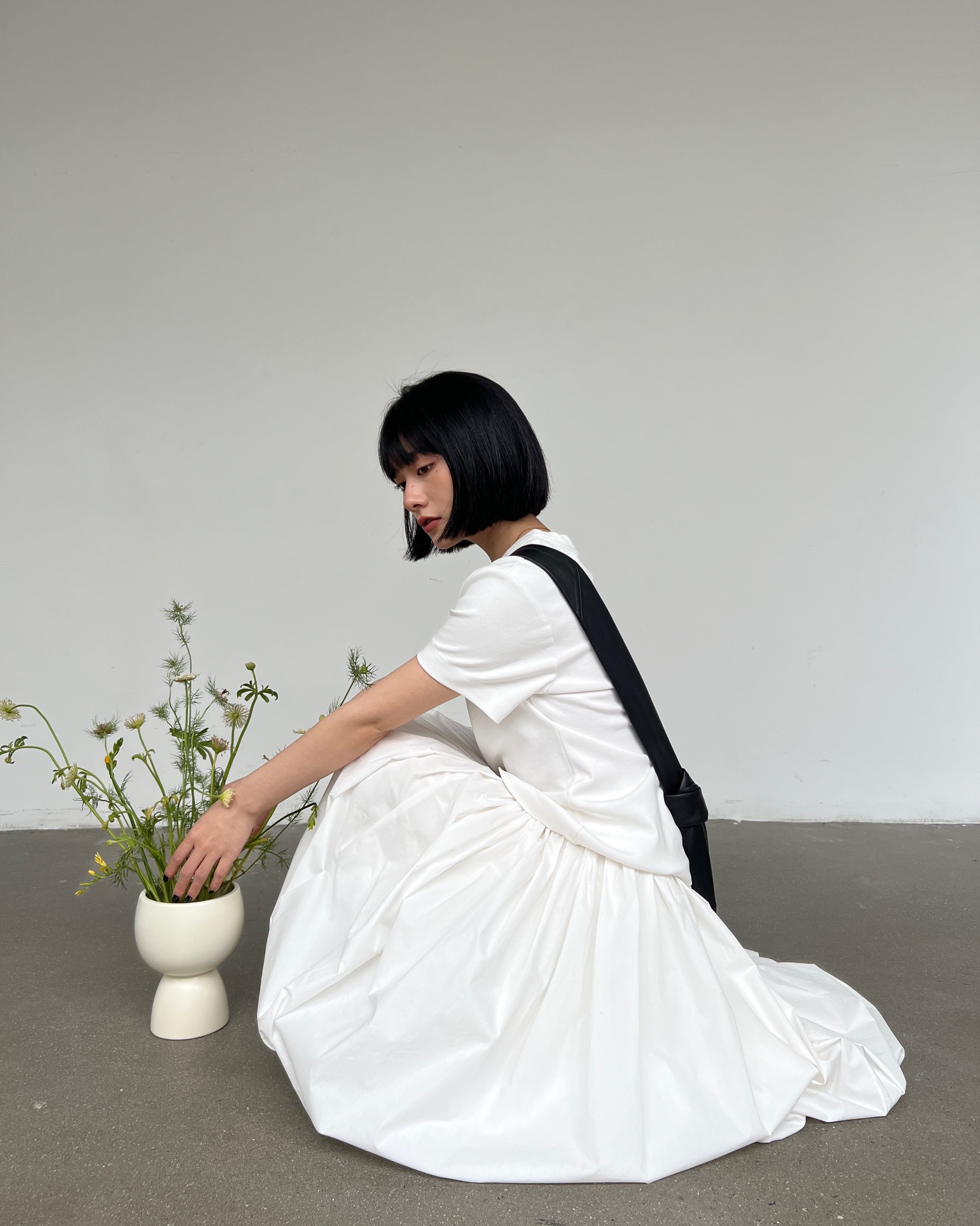 [In Stock/Only 1 Item] Gathered Balloon Skirt_LCHK354