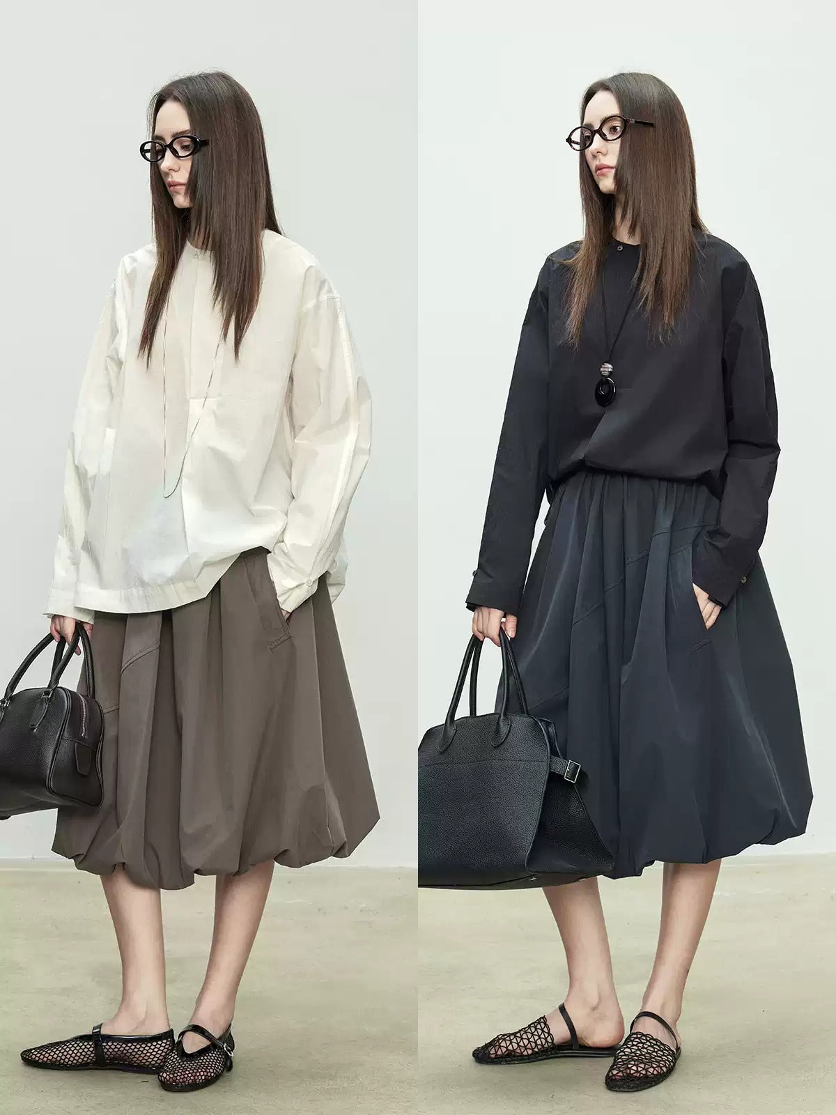 High Waist Balloon Skirt_BDHL7082