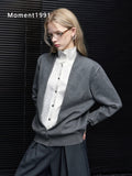 Layered Look Collared Knit Cardigan_BDHL8411