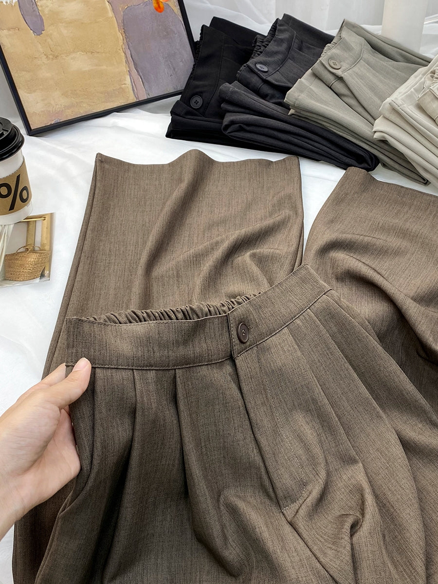 Retro Drape Pleated Pants_BDHL7818