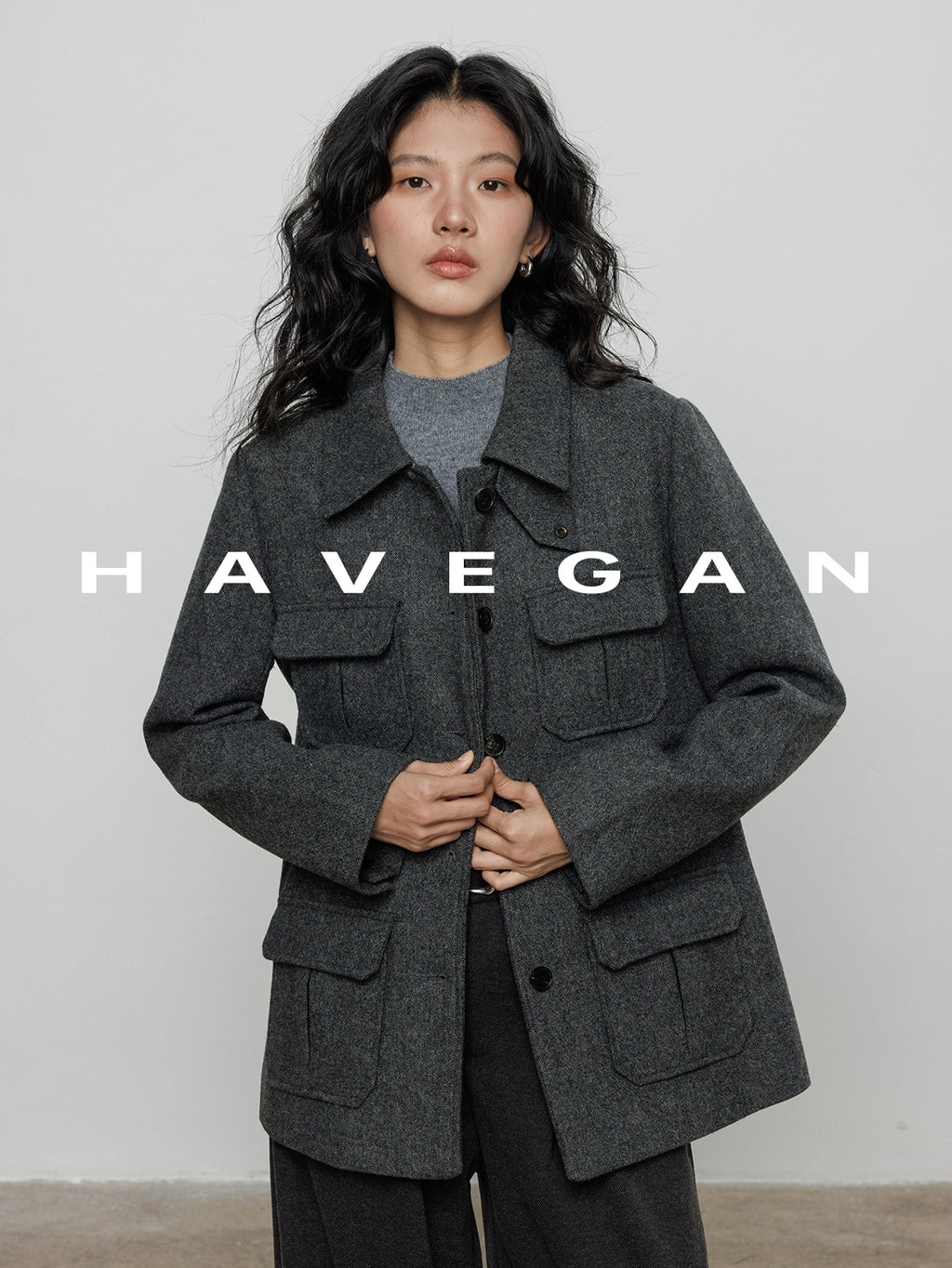 翻領中長版大衣_BDHL7888