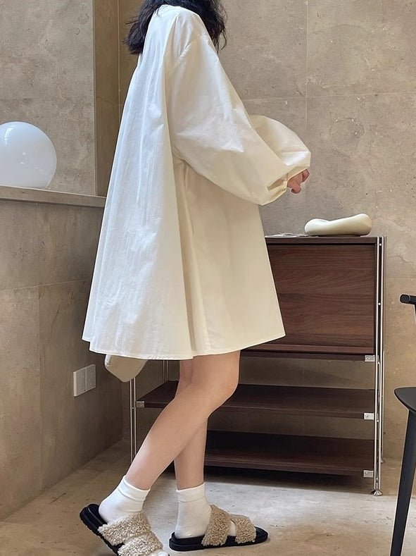 Puff Sleeve A-Line Dress_BDHL7379