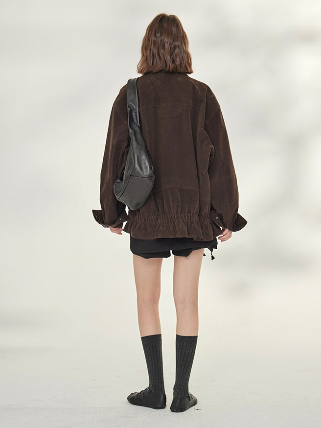 Retro Suede Brown Jacket_BDHL7738