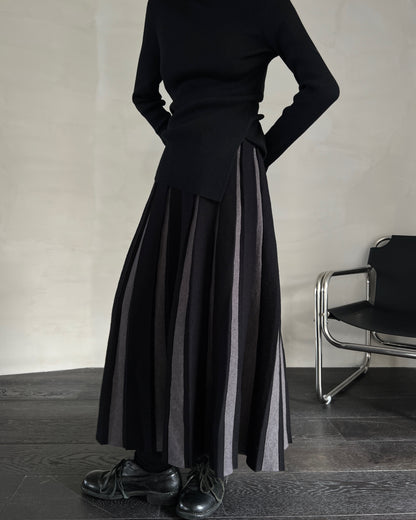 Versatile Knitted A-line Skirt_BDHL5322