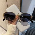Rimless Oval Metal Sunglasses_BDHL8376
