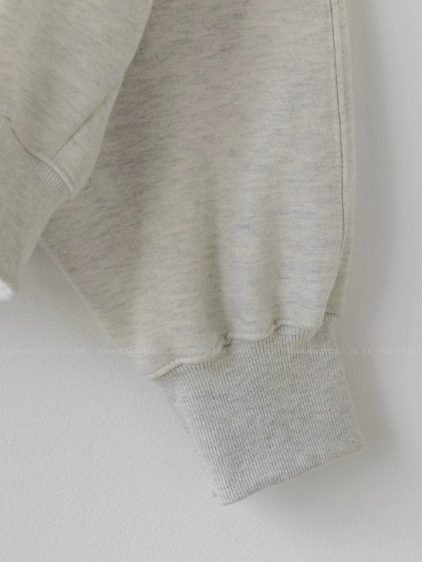 Thickened Short Grey Sweat Tops_BDHL6814