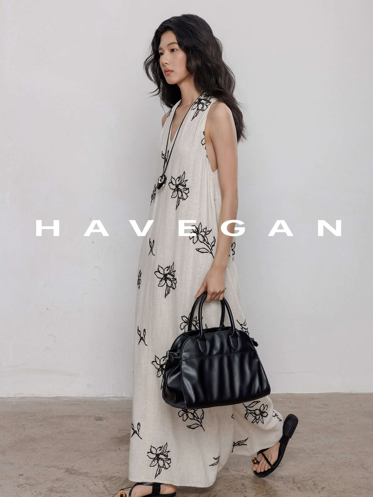 Floral Casual V-Neck Dress_BDHL7238