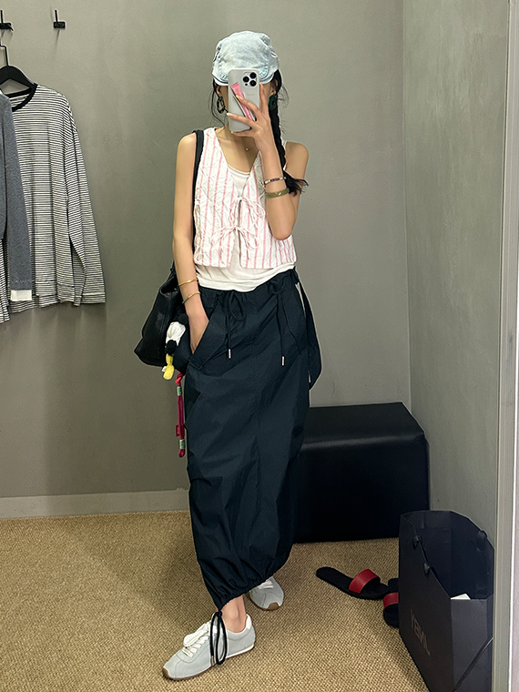Crumpled Striped Vest_BDHL7249