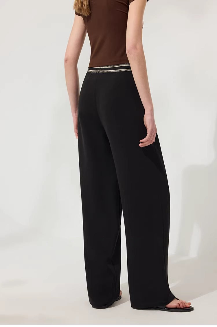 Custom Waistband Relaxed Straight-Leg Pants_BDHL8231