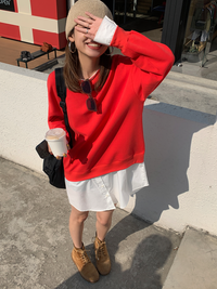 Fake 2piece long sleeve sweatshirt_BDHL5703