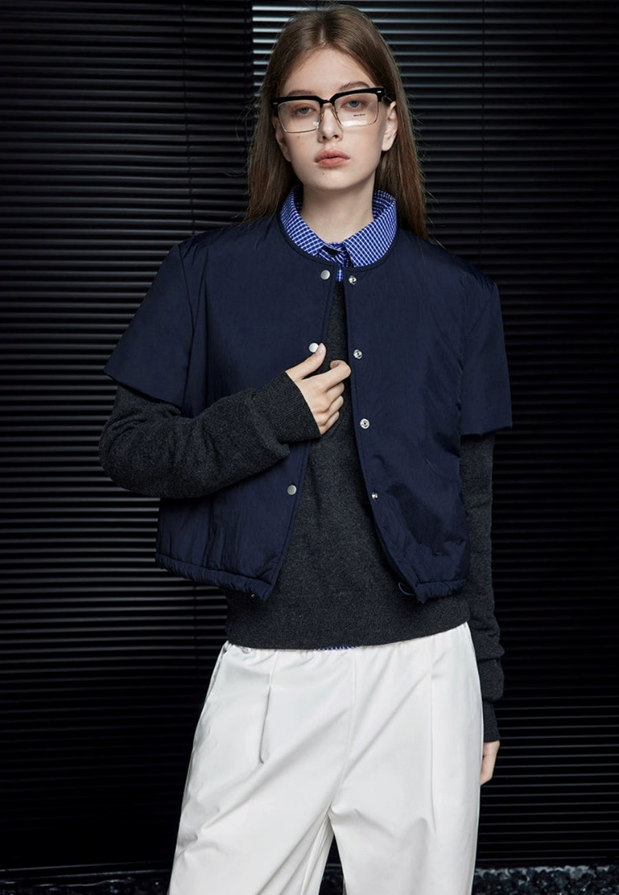 Narrow Shoulder Short Cotton Jacket_DI100373