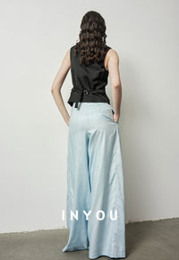 Loose And Thin Linen Vest_BDHL5985