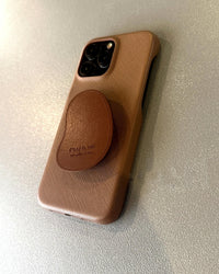 Brown Potato Stand Leather-Style iPhone Case_HL3273