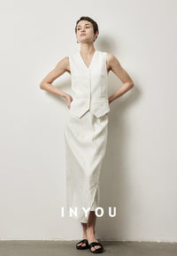 Loose And Thin Linen Vest_BDHL5985