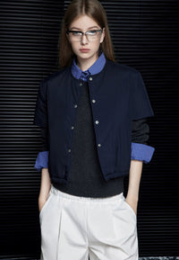 Narrow Shoulder Short Cotton Jacket_DI100373