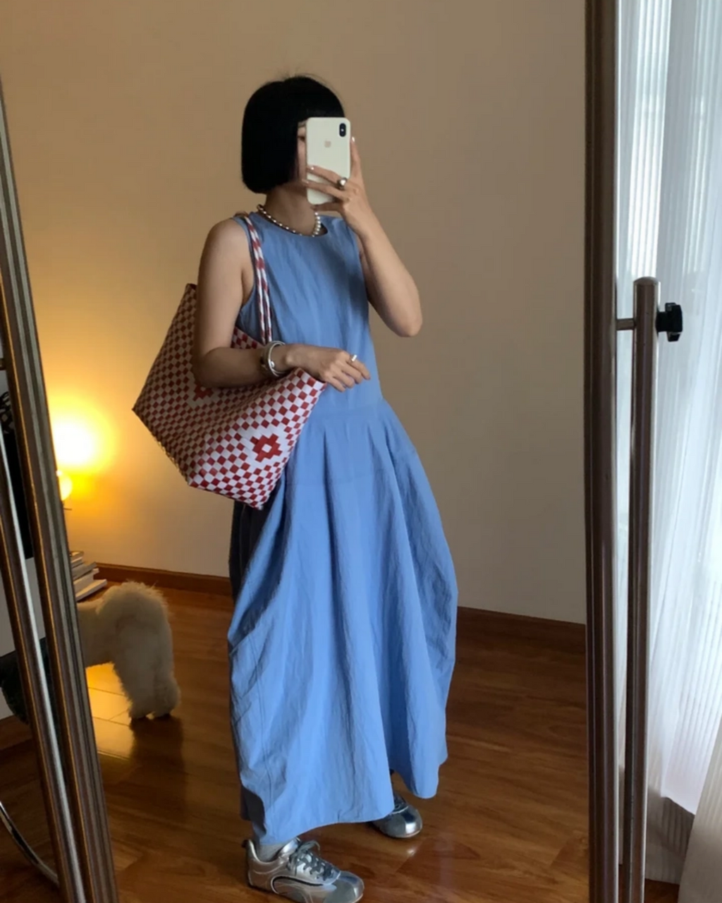 Sleeveless Blue Dress_BDHL7549