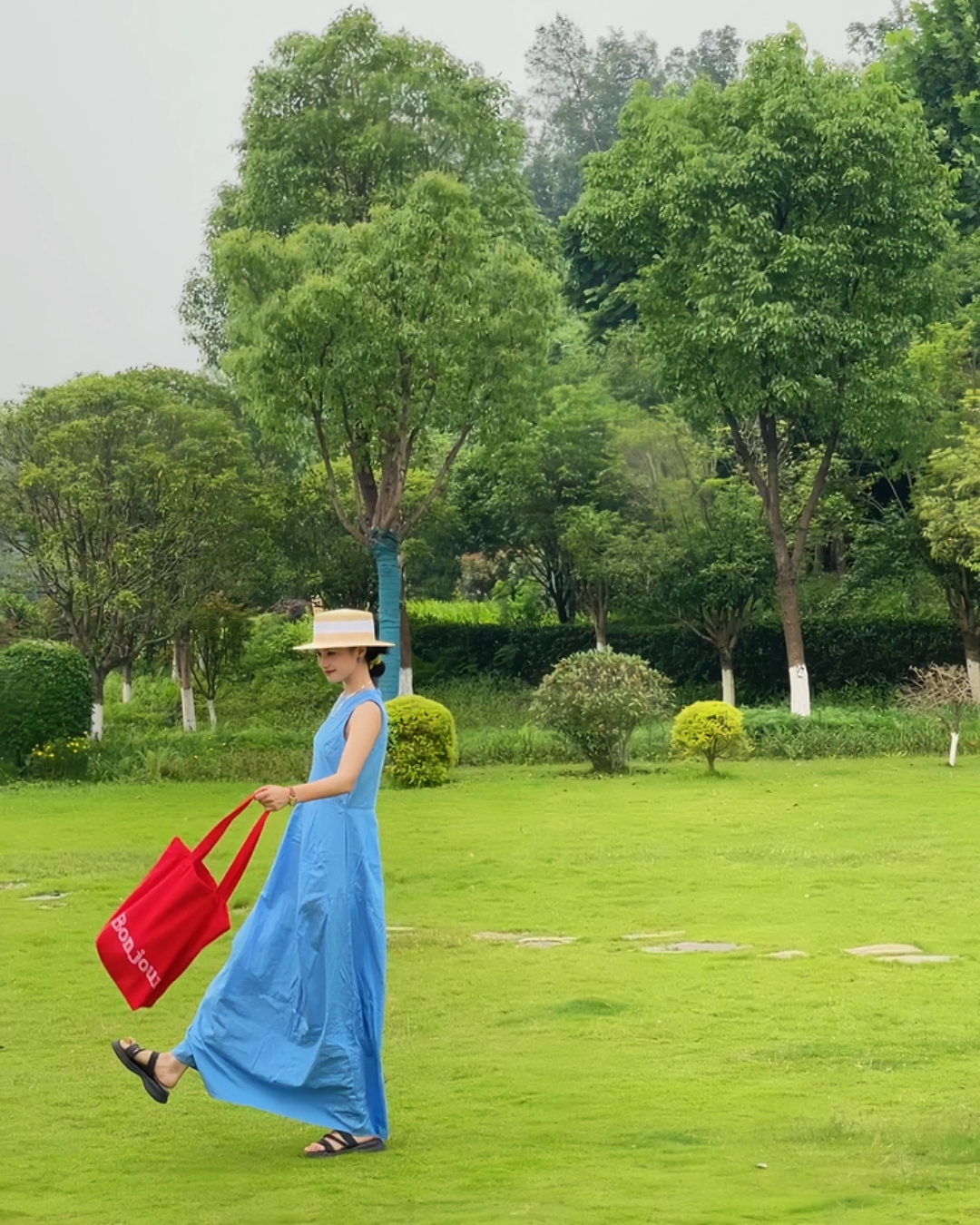 Sleeveless Blue Dress_BDHL7549