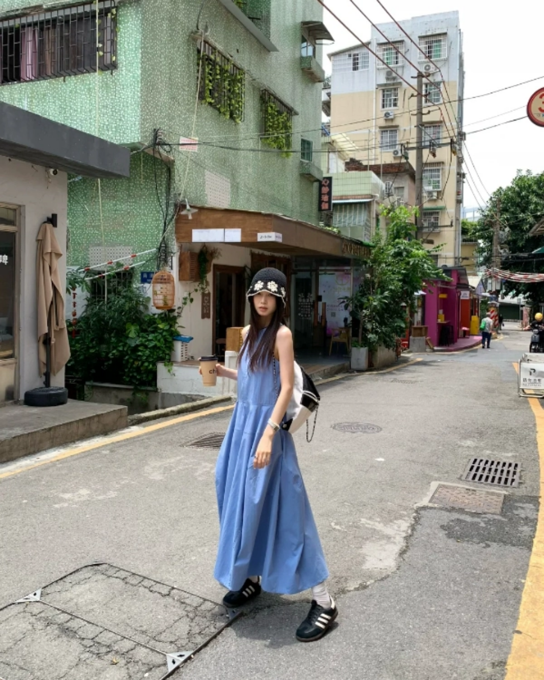 Sleeveless Blue Dress_BDHL7549