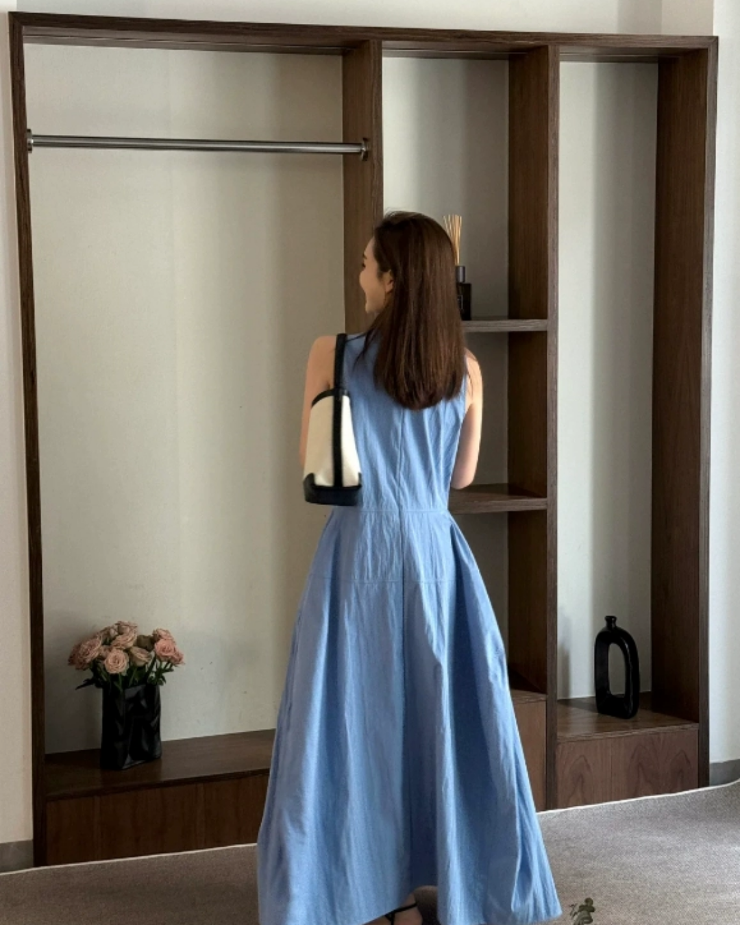 Sleeveless Blue Dress_BDHL7549