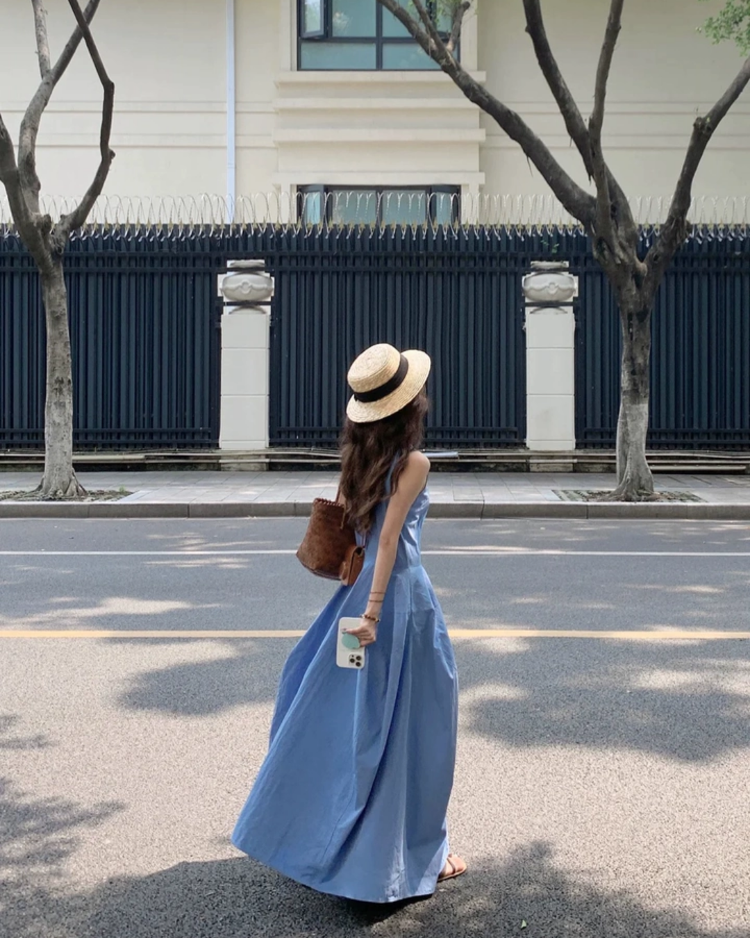 Sleeveless Blue Dress_BDHL7549