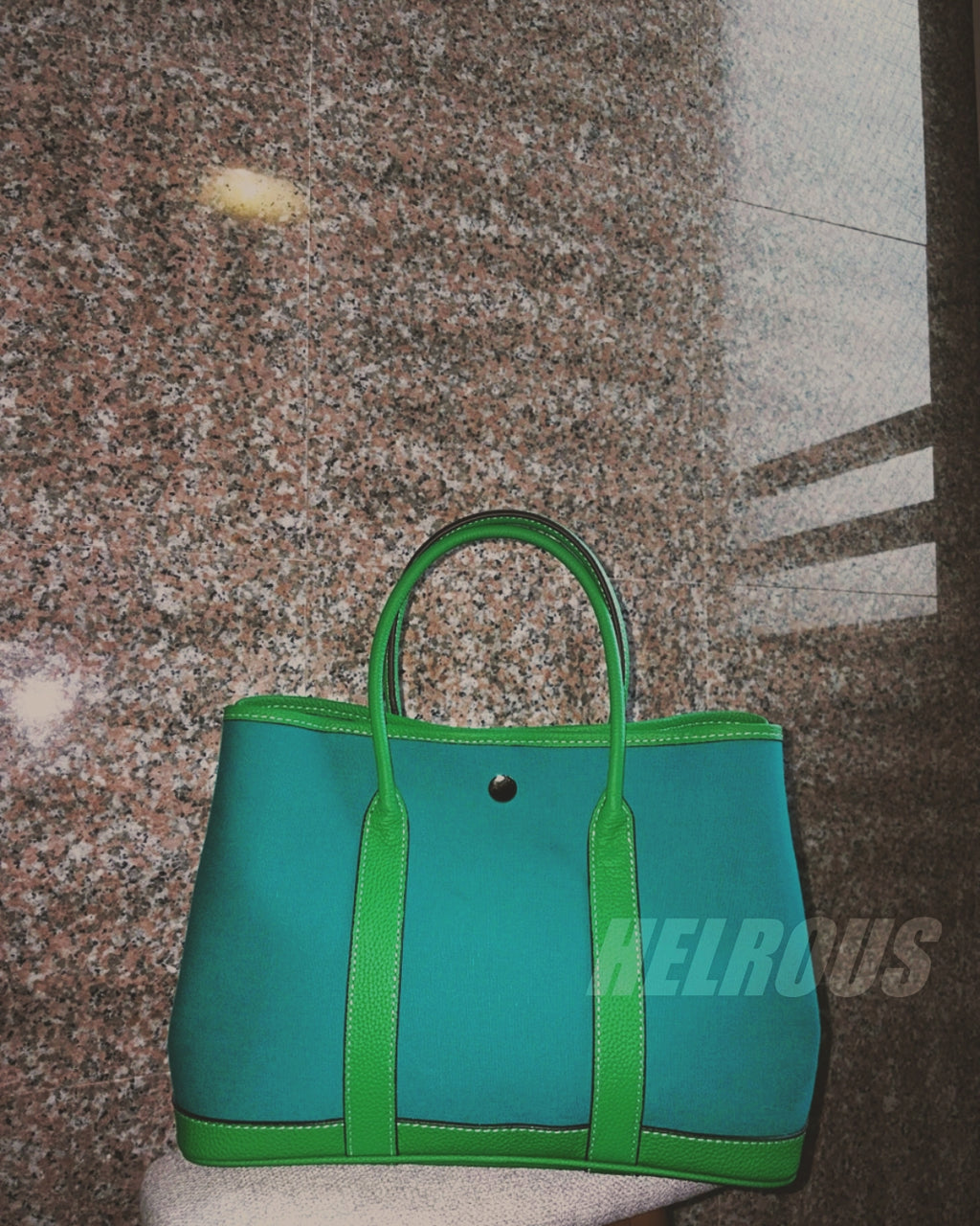 【国内即納】Water-repellent Canvas Contrasting Garden Tote Bag_BDHL8199514