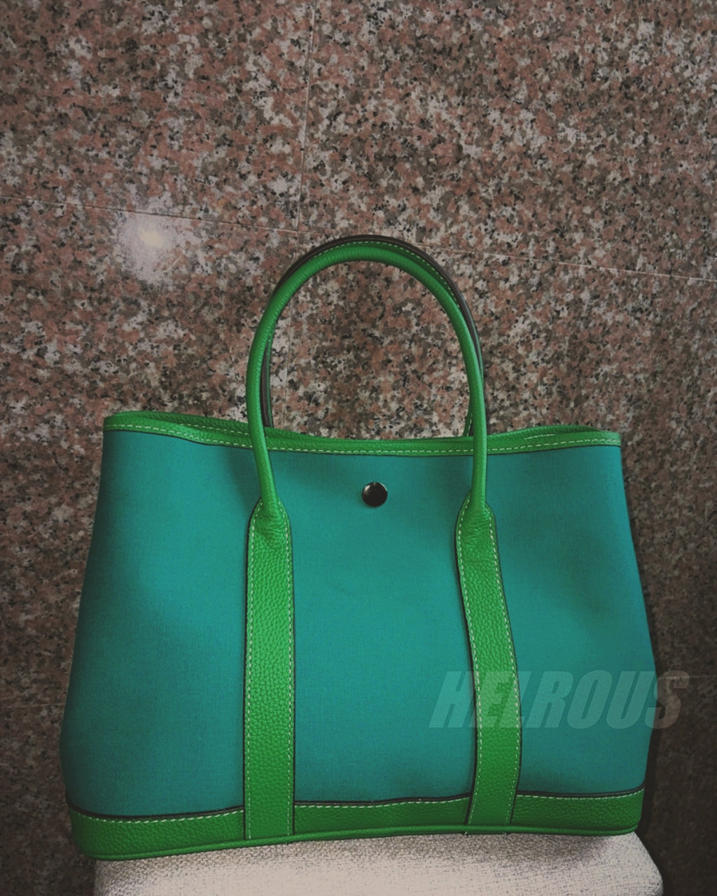 【国内即納】Water-repellent Canvas Contrasting Garden Tote Bag_BDHL8199514