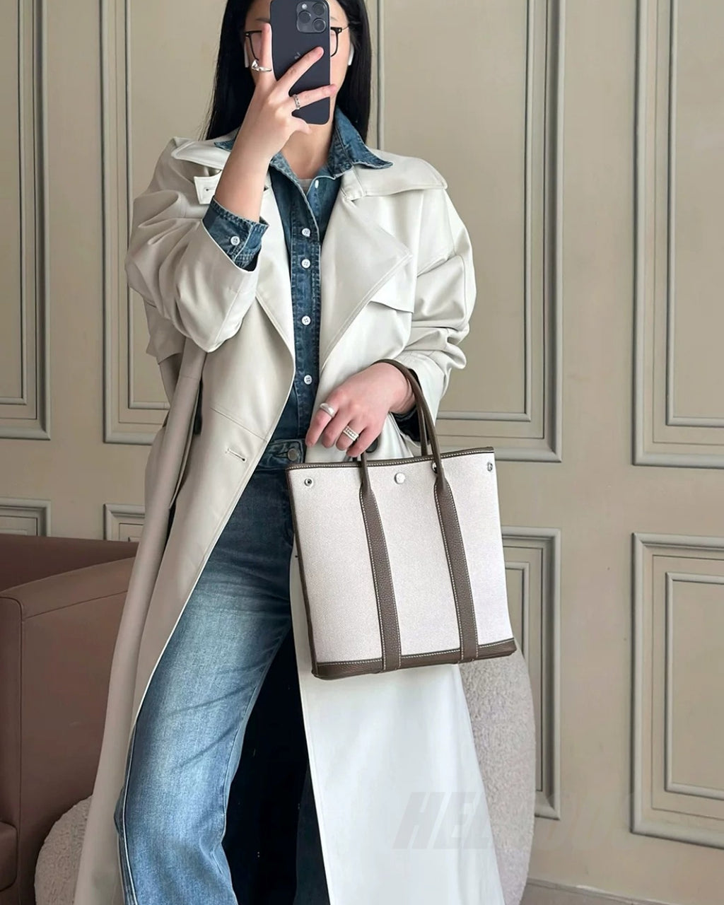 Striped Canvas Tote Bag_BDHL8385