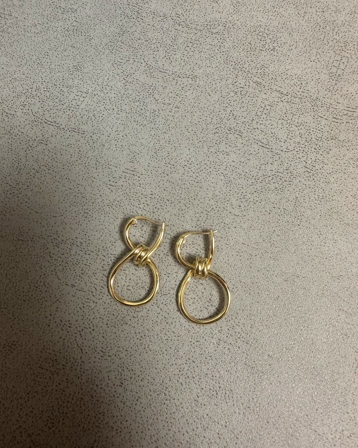 扭紋金耳環 HL3327