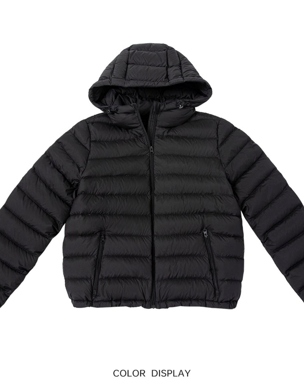 Light Slim Hooded Short Down Jacket_BDHL8028
