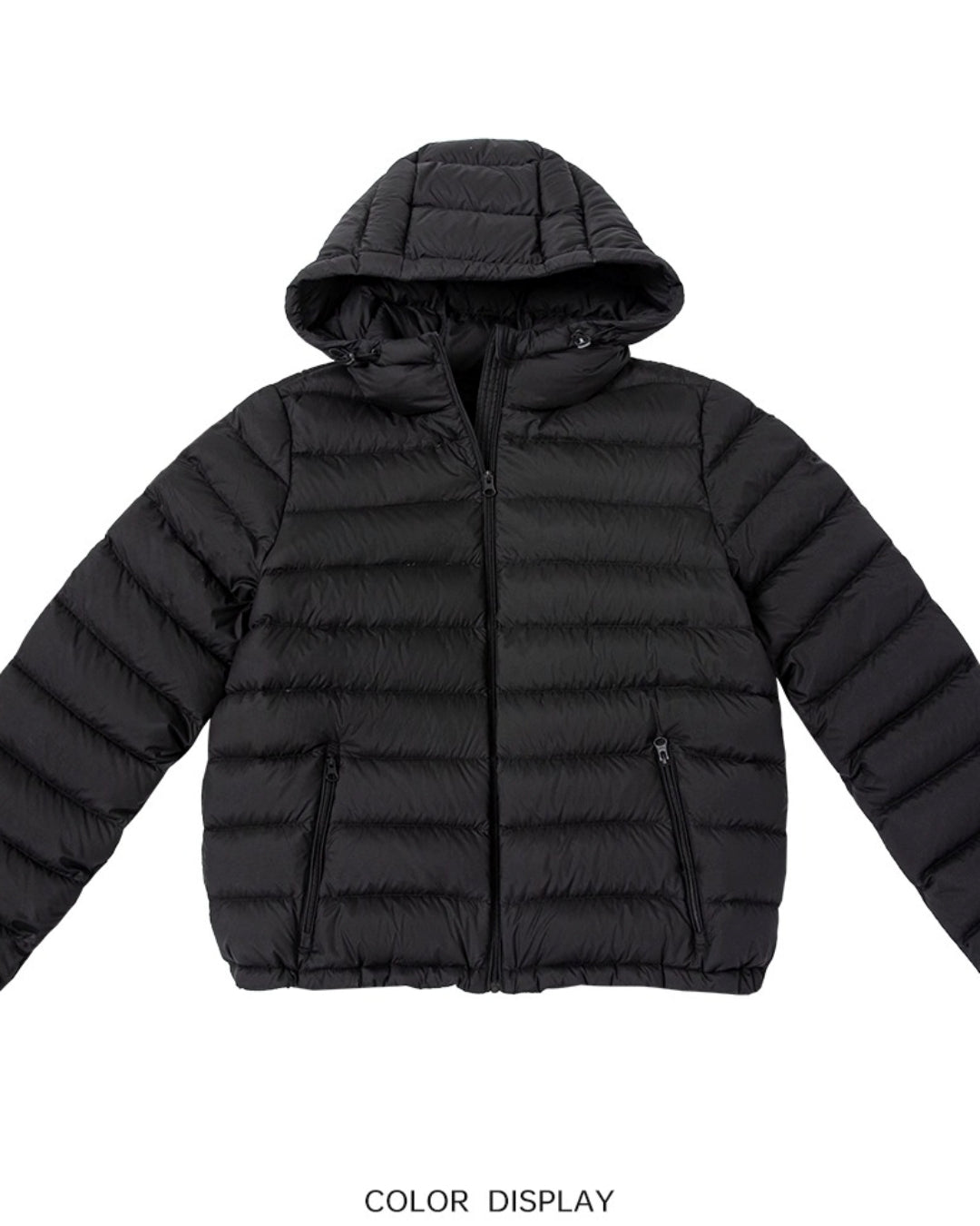 Light Slim Hooded Short Down Jacket_BDHL8028