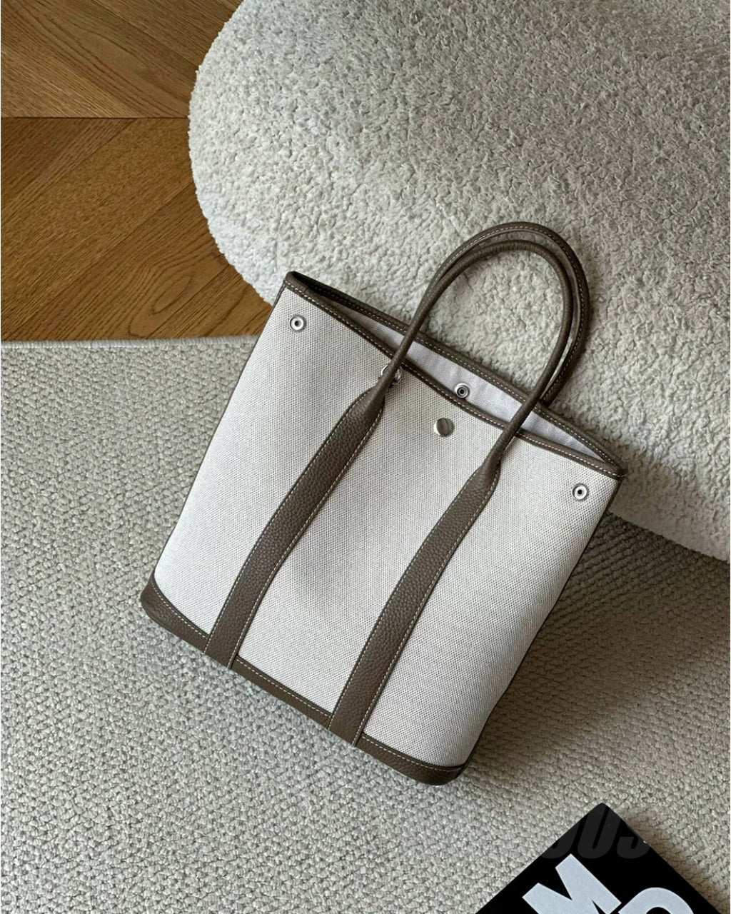 Striped Canvas Tote Bag_BDHL8385